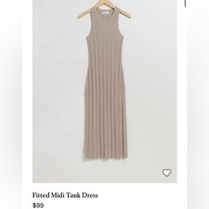 & Other Stories Fitted Midi Tank Dress